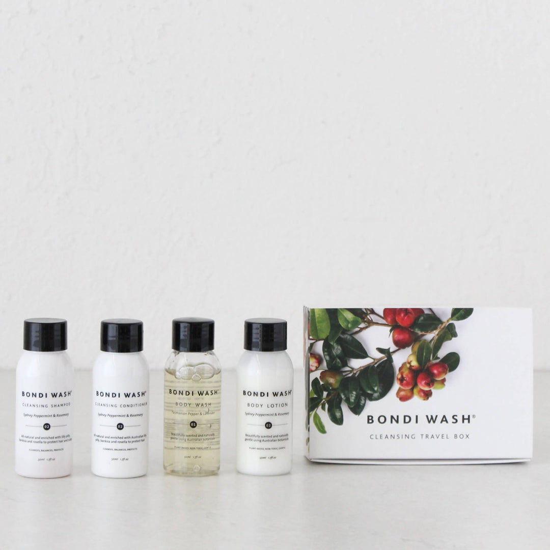 BONDI WASH  |  CLEANSING HAIR TRAVEL BOX  |  SET OF 4