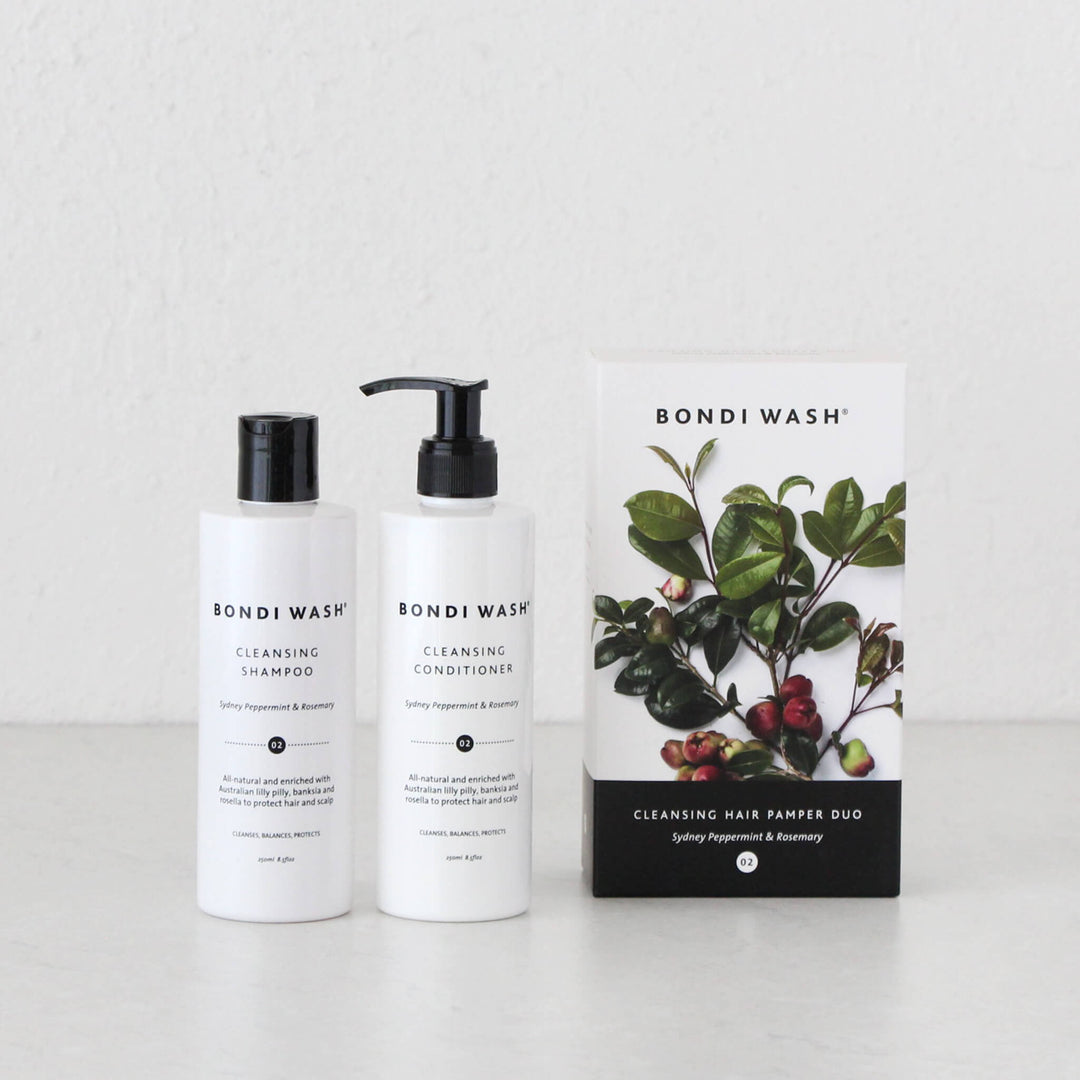 BONDI WASH  |  HAIR PAMPER CLEANSING DUO  |  SYDNEY PEPPERMINT + ROSEMARY