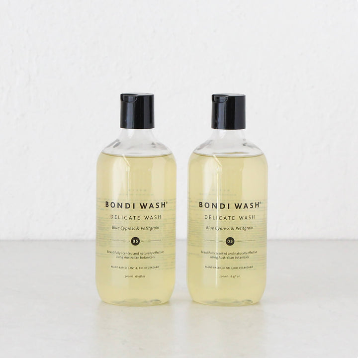 BONDI WASH  |  LAUNDRY WASH - DELICATES 500ML BUNDLE x2 |  BLUE CYPRESS + PETITGRAIN