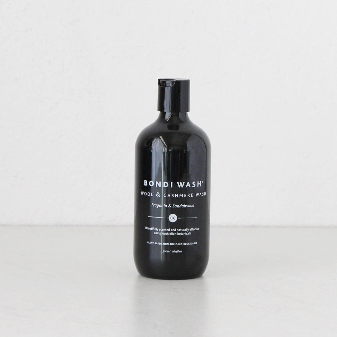 BONDI WASH  |  LAUNDRY WASH - WOOL + CASHMERE 500ML  |  FRAGONIA + SANDALWOOD