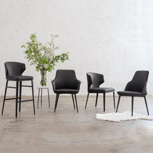 ANDERS DINING CHAIR  |  FAUX LEATHER  |  NOIR BLACK