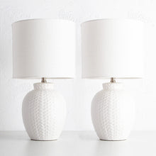 BRAID CERAMIC LAMP  |  WHITE  |  BUNDLE X 2