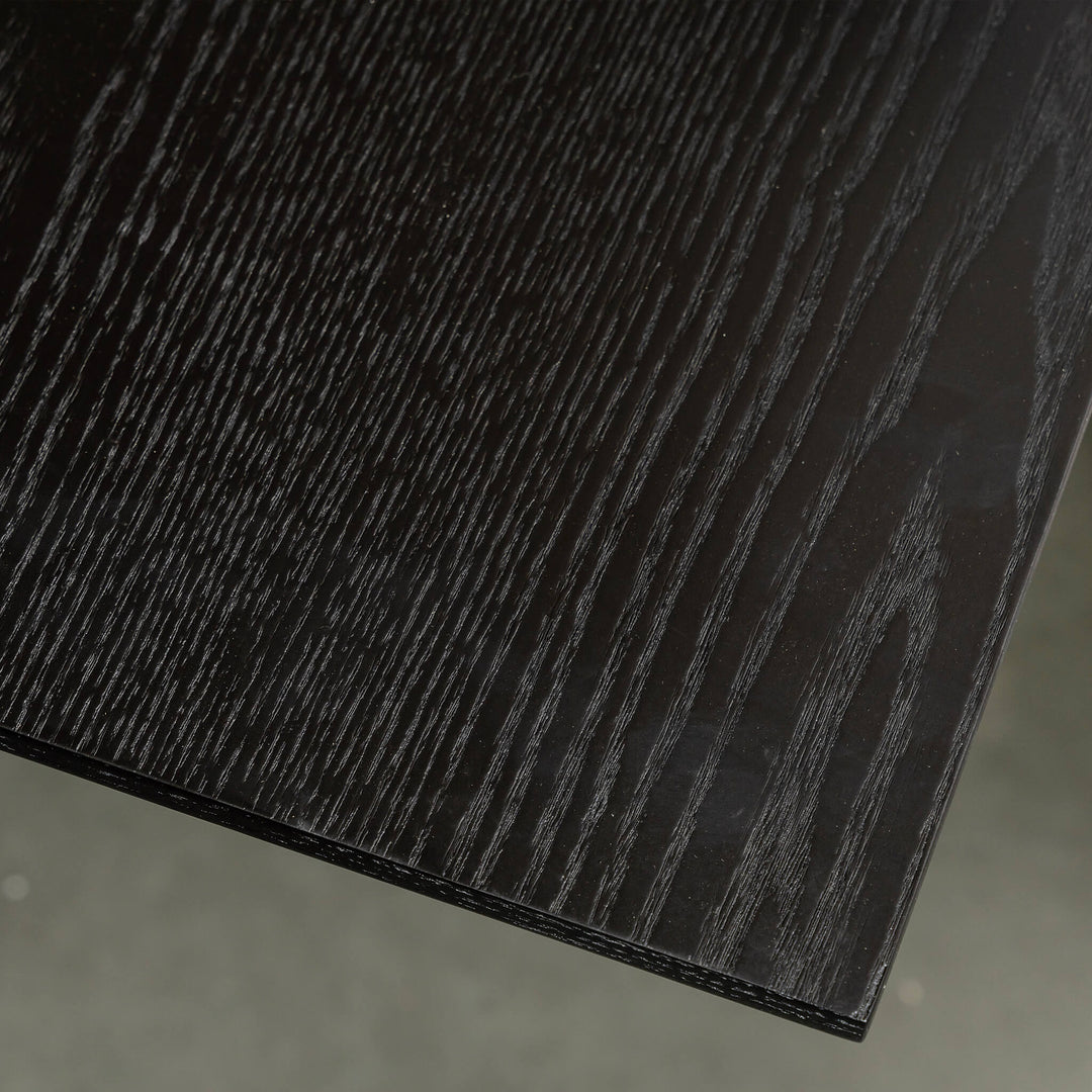 BRETON DINING TABLE  | BLACK WOOD GRAIN  CLOSE UP