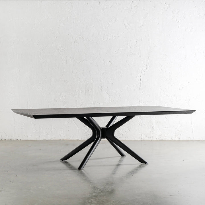 BRETON DINING TABLE UNSTYLED  | BLACK WOOD GRAIN  |  2.4m