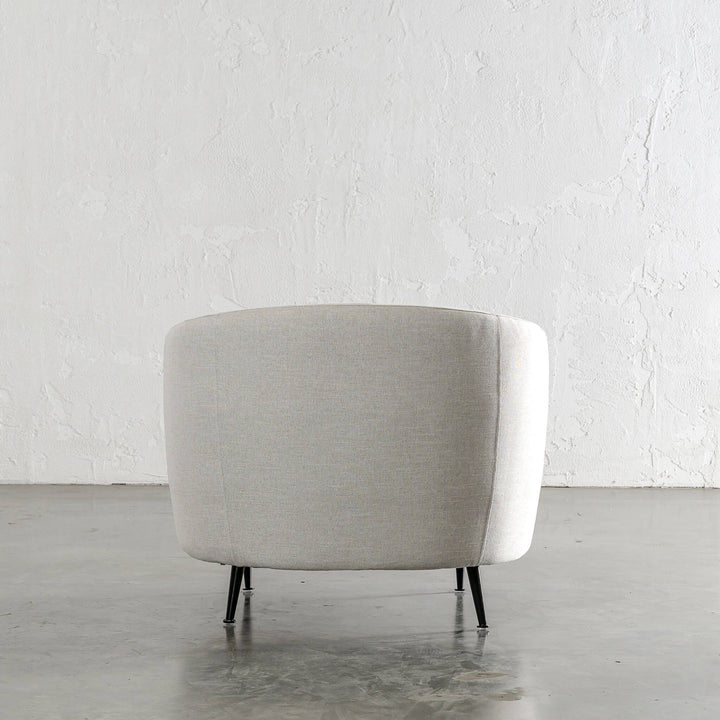 CARSON CURVE ARM CHAIR  |  JOVAN DOVE BACK VIEW