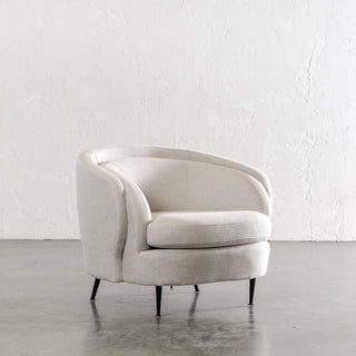 CARSON CURVE ARM CHAIR  |  JOVAN DOVE UNSTYLED