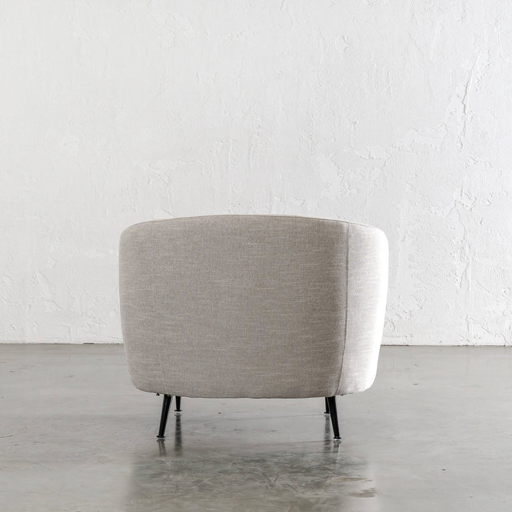 CARSON CURVE ARM CHAIR  |  JOVAN EARTH BACK VIEW