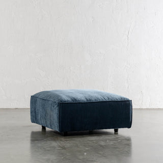 COBURG OTTOMAN  |  CHICORY BLUE