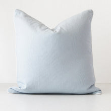 CANVAS CUSHION WITH WHITE PIPING  |  60 x 60cm  |  SKY BLUE