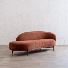 CARSON CURVE DAYBED SOFA  |  TERRA RUST ANGLE VIEW