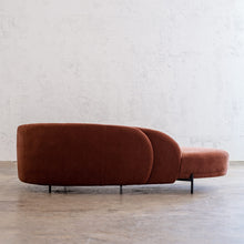 CARSON CURVE DAYBED SOFA  |  TERRA RUST REAR VIEW