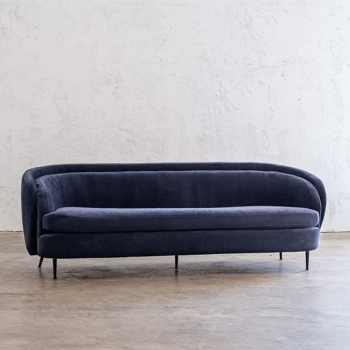 CARSON CURVE 3 SEATER SOFA  |  MIDNIGHT INK  |  LOUNGE FURNITURE