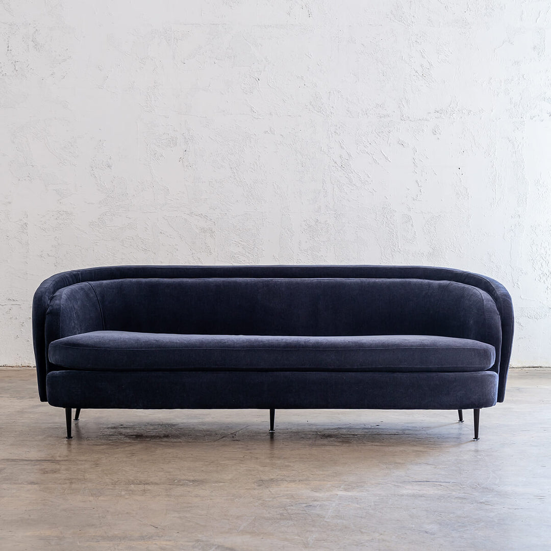 CARSON CURVE 3 SEATER SOFA  |  MIDNIGHT INK  |  LOUNGE FURNITURE