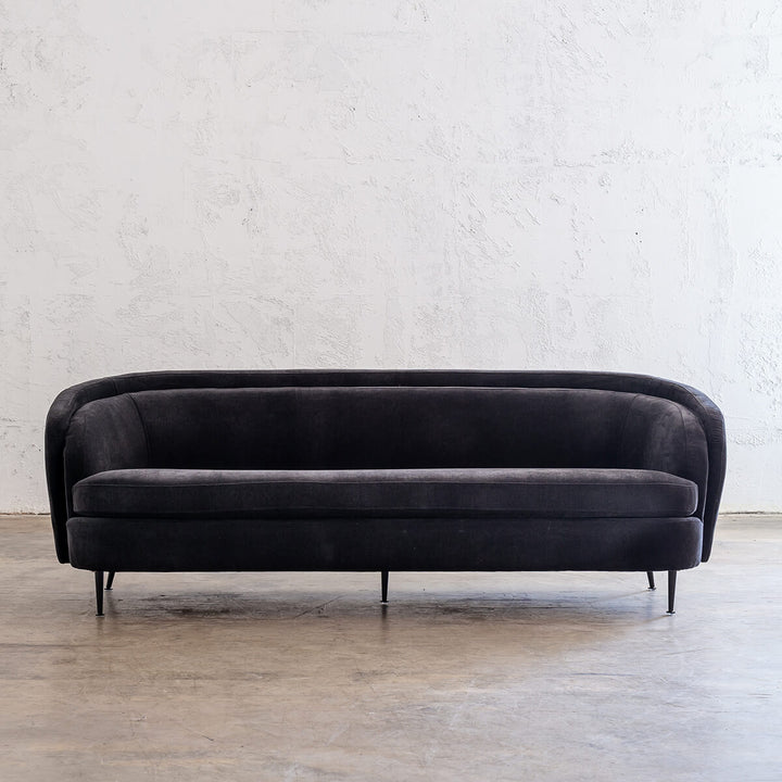 CARSON CURVE 3 SEATER SOFA  |  NOIR BLACK  |  LOUNGE FURNITURE