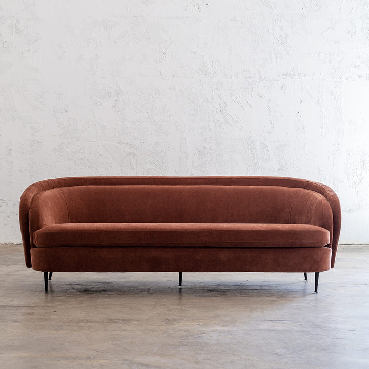 CARSON CURVE 3 SEATER SOFA  |  TERRA RUST