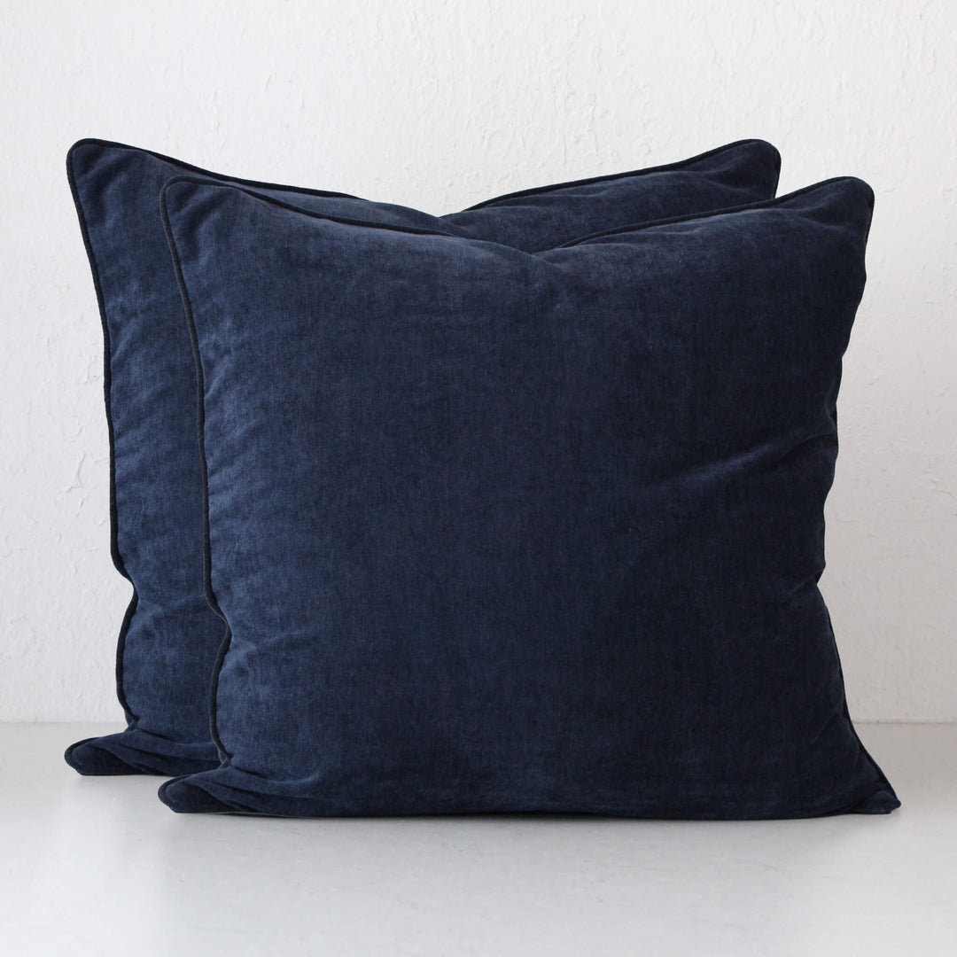 CARSON CUSHION BUNDLE X2  |  50 x 50 |  MIDNIGHT BLUE