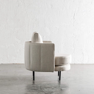 CARSON MODERNA CURVED RIBBED CHAIR  |  JOVAN DOVE NATURAL SIDE VIEW