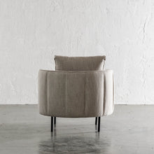 CARSON MODERNA CURVED RIBBED CHAIR  |  JOVAN EARTH BACK VIEW