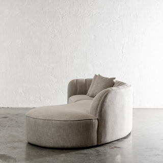 CARSON MODERNA CURVED RIBBED MODULAR SOFA  |  JOVAN EARTH END VIEW