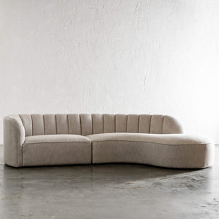 CARSON MODERNA CURVED RIBBED MODULAR SOFA | JOVAN EARTH MINIMAL