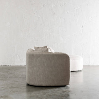 CARSON MODERNA CURVED RIBBED MODULAR SOFA  |  JOVAN EARTH SIDE VIEW