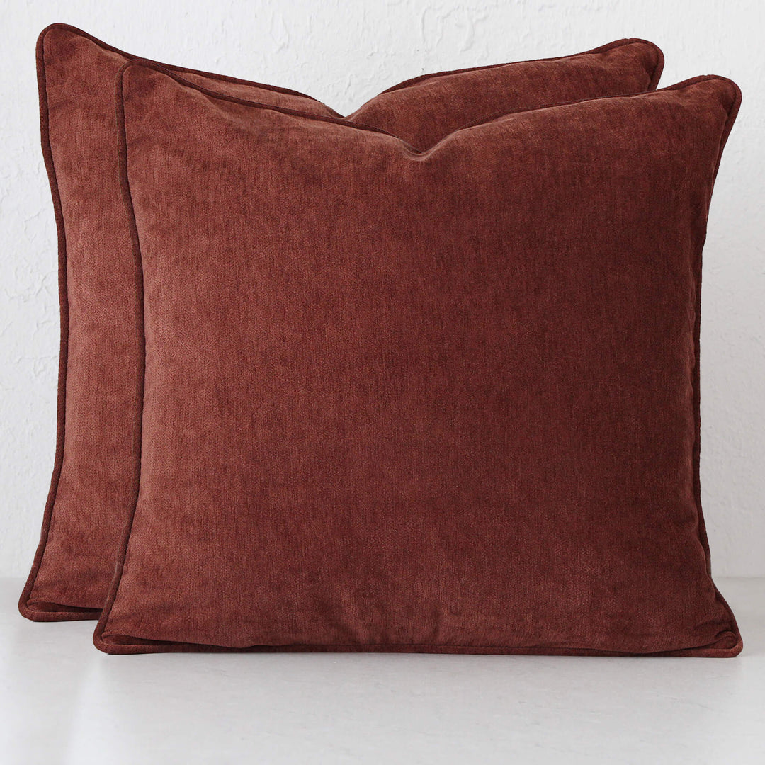 CARSON CUSHION BUNDLE X2  |  60 x 60  |  TERRA RUST