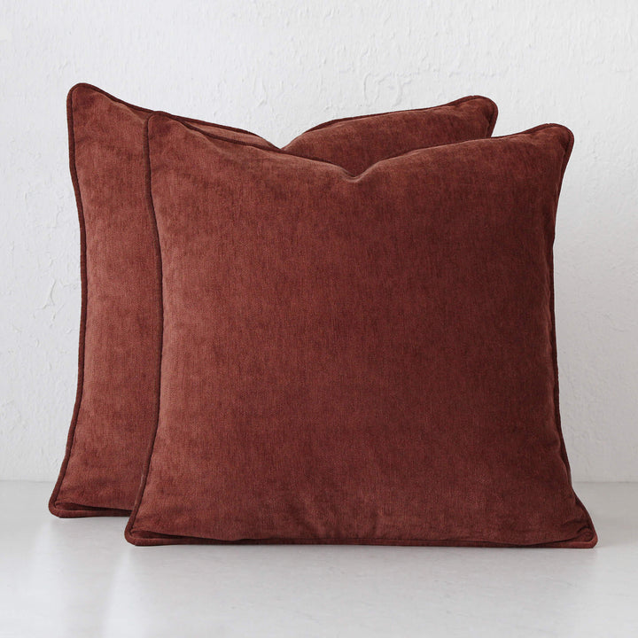 CARSON CUSHION BUNDLE X2 |  50 x 50 |  TERRA RUST