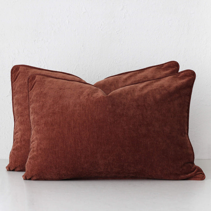 CARSON CUSHION BUNDLE X2  |  40 x 60  |  TERRA RUST