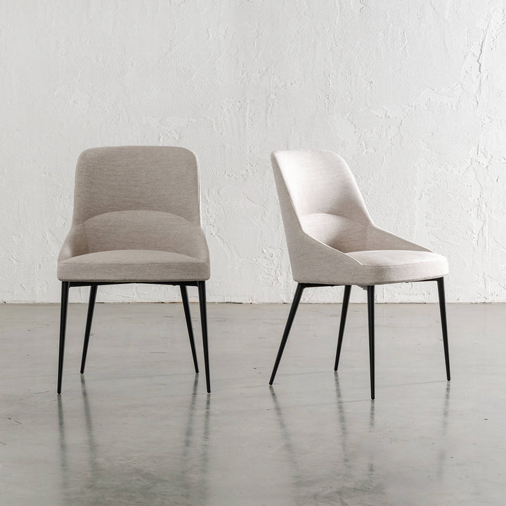 CARTER DINING CHAIR | HERRING SAND LUXE TWILL