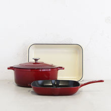 CHASSEUR FRENCH CAST IRON COOKWARE TRIO   |  LIMITED EDITION BORDEAUX RED