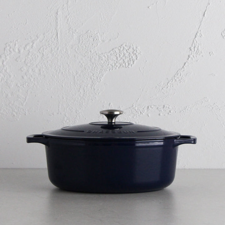CHASSEUR | OVAL FRENCH OVEN | FRENCH BLUE | 27CM | 4L |  ENAMEL COOKWARE
