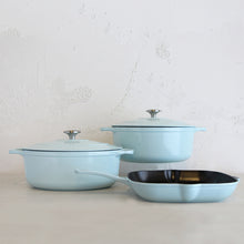 CHASSEUR FRENCH CAST IRON COOKWARE TRIO   |  DUCK EGG BLUE