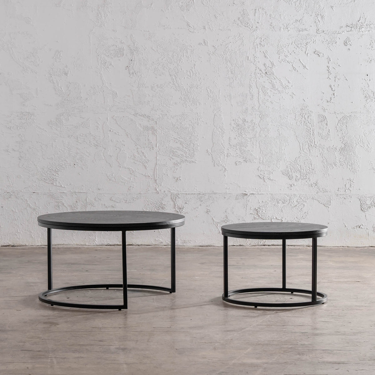 CHIARA COFFEE TABLE SET OF 2 | BLACK WOOD GRAIN – Living By Design