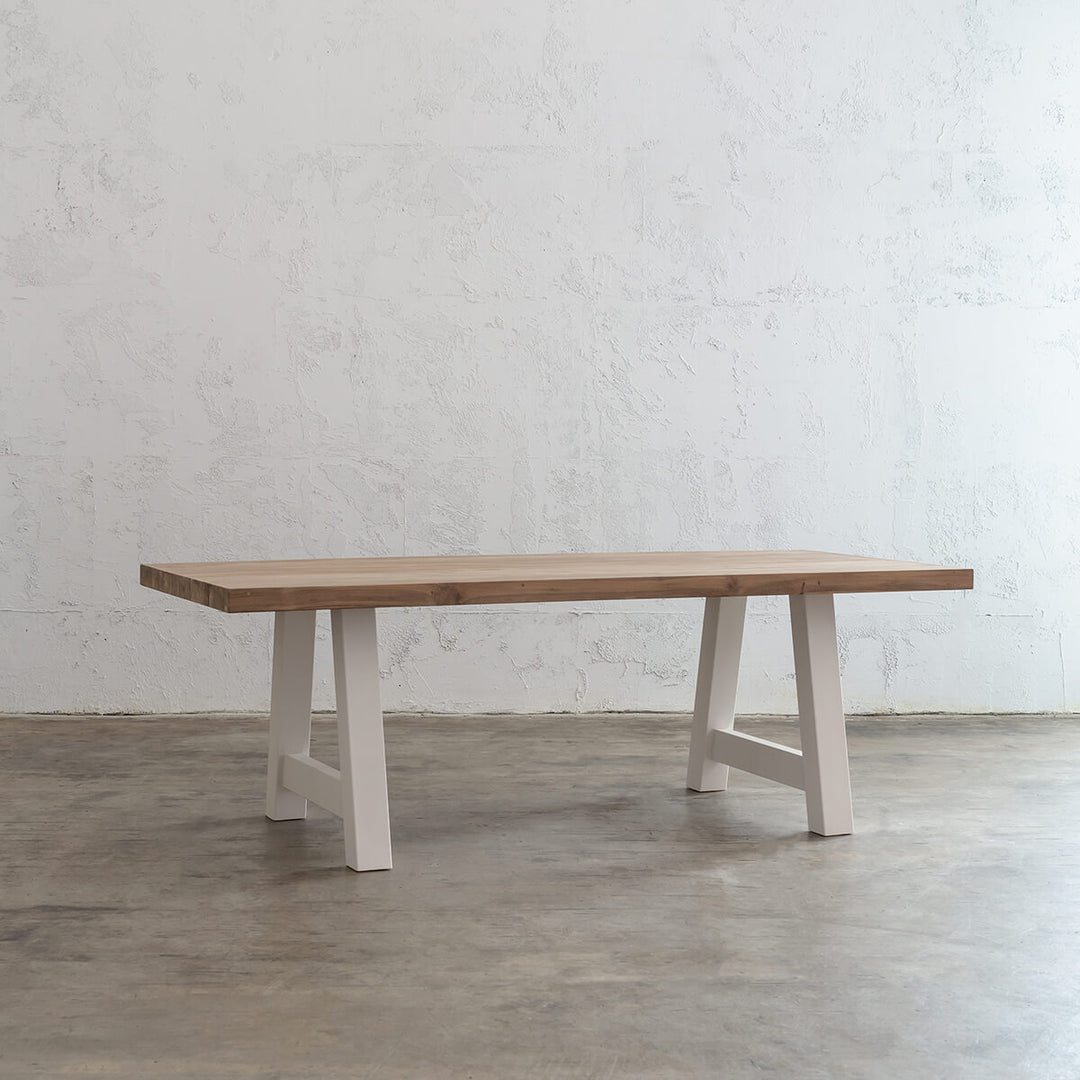 CLUB GRENADA TEAK DINING TABLE   |  RECYCLED TEAK SLATTED OUTDOOR DINING TABLE