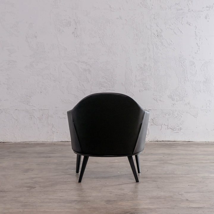 CLYDE ARM CHAIR  |  NOIR BLACK VEGAN LEATHER