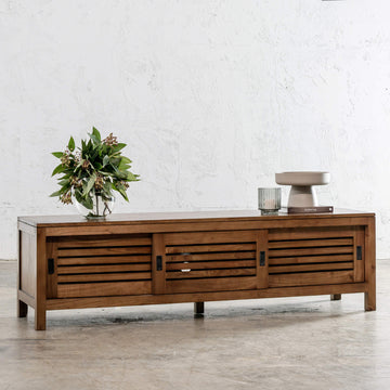 CONRAD 3 DOOR SLATTED ENTERTAINMENT UNIT  |  NATURAL GRAIN