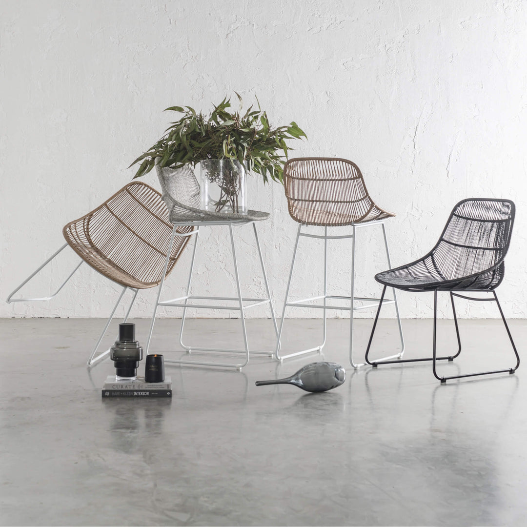 INIZIA COOPER WOVEN INDOOR / OUTDOOR DINING CHAIR COLLECTION