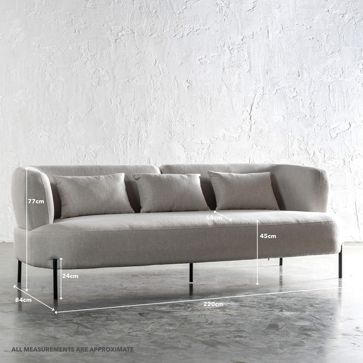 COSTERA 3 SEATER SOFA  |  JOVAN DOVE NATURAL