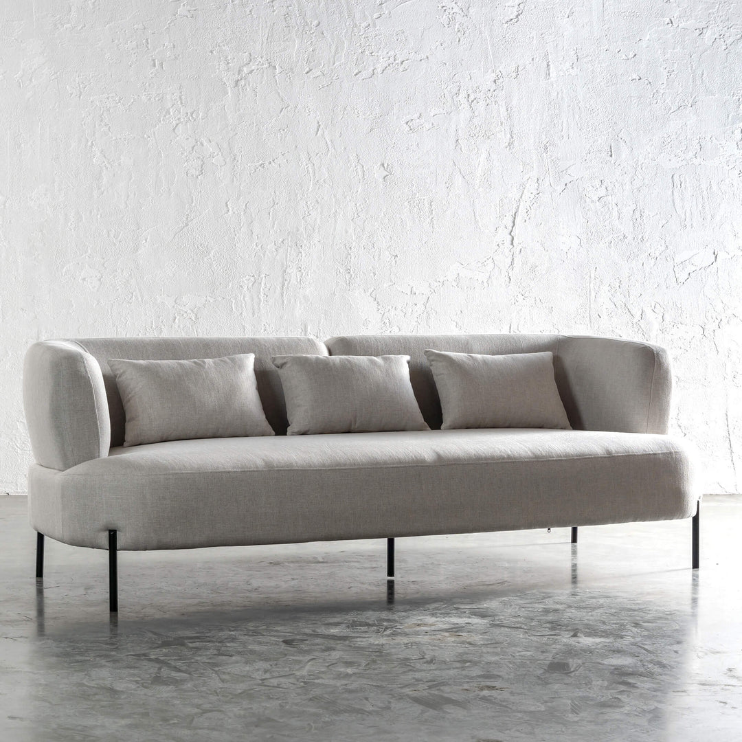 COSTERA 3 SEATER SOFA  |  JOVAN DOVE NATURAL MINIMAL WITH CUSHIONS