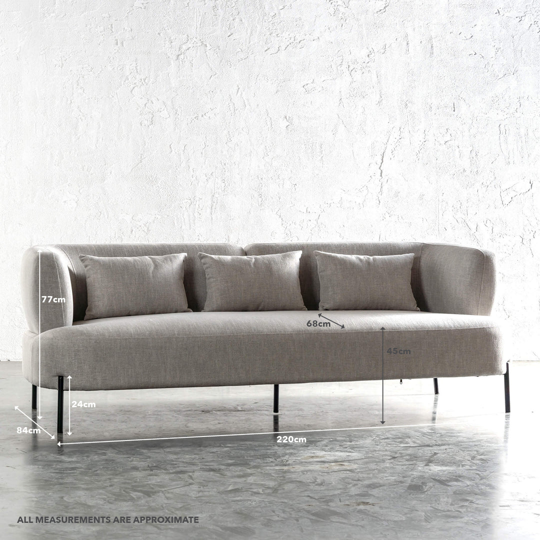 COSTERA 3 SEATER SOFA  |  JOVAN EARTH