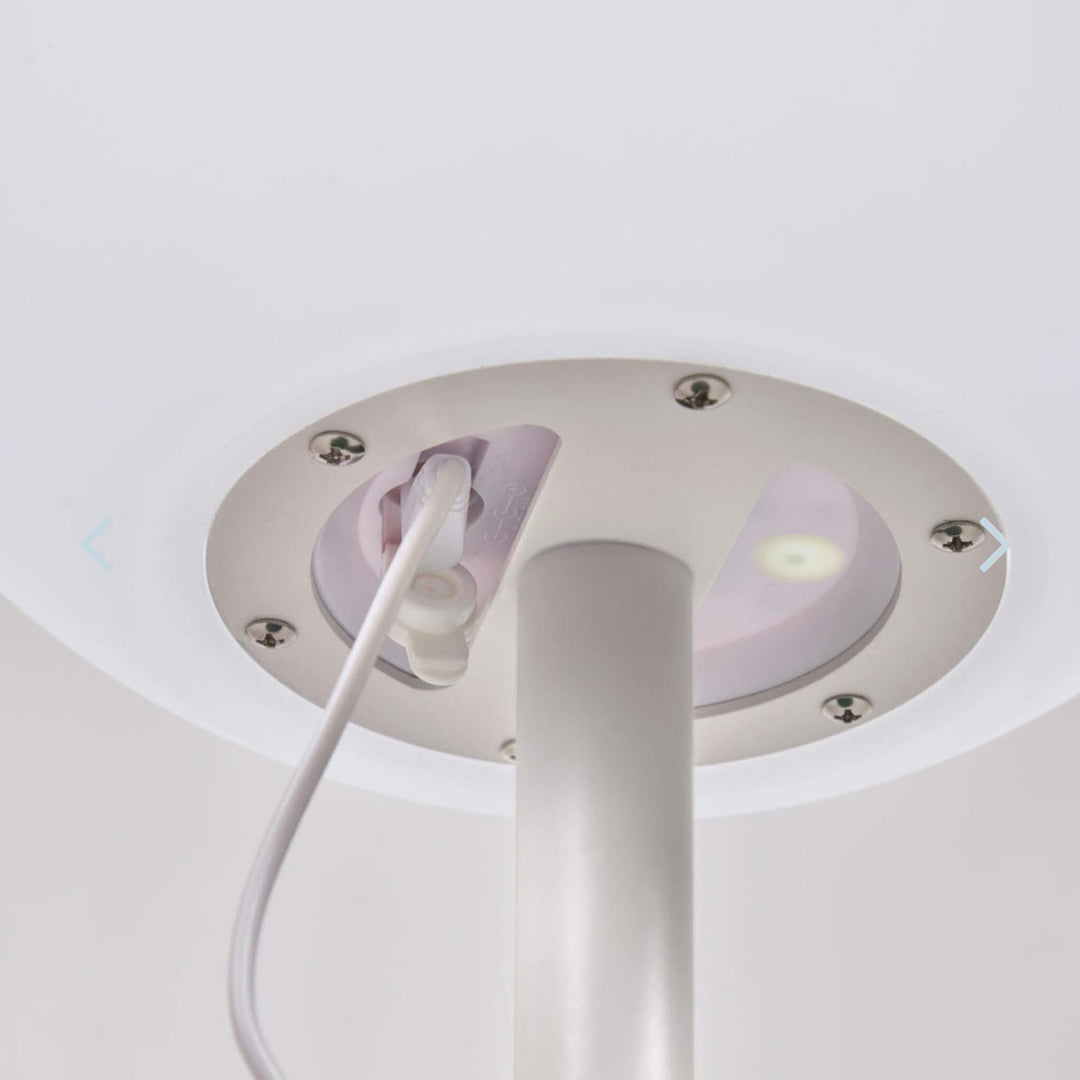 DINESH PORTABLE OUTDOOR LED FLOOR LAMP BUNDLE x2  |  WHITE + WHITE