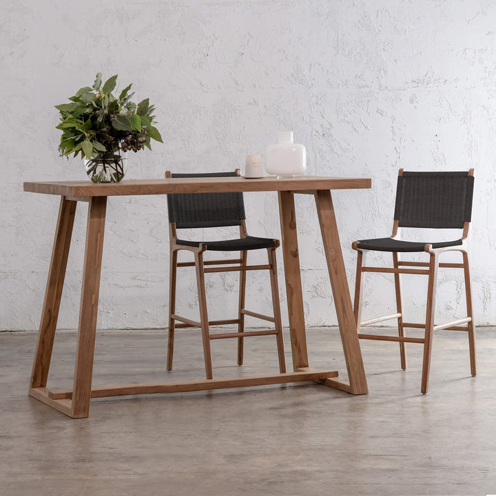 DALTON SCANDI LEG TEAK BAR TABLE  |  180CM