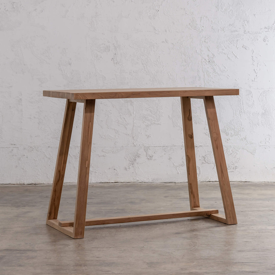 DALTON SCANDI LEG TEAK BAR TABLE  |  180CM