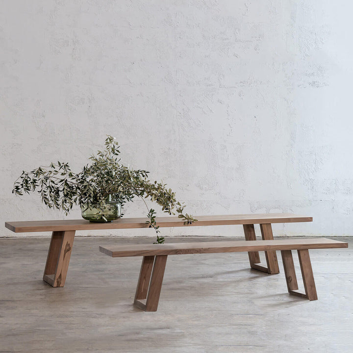 DALTON SCANDI LEG TEAK BENCH  |  1.6M