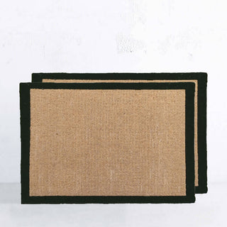 BLACK BORDER DOOR MAT BUNDLE X2  |  LARGE SIZE  |  76CM x 46CM
