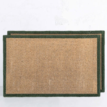 PRE ORDER | LIVING BY DESIGN EXCLUSIVE | OLIVE GREEN BORDER DOORMAT BUNDLE x2 | 106CM x 66CM
