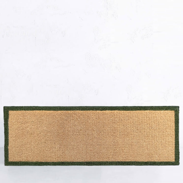 PRE ORDER | LIVING BY DESIGN EXCLUSIVE | OLIVE GREEN FRENCH BORDER DOORMAT | 120CM x 40CM