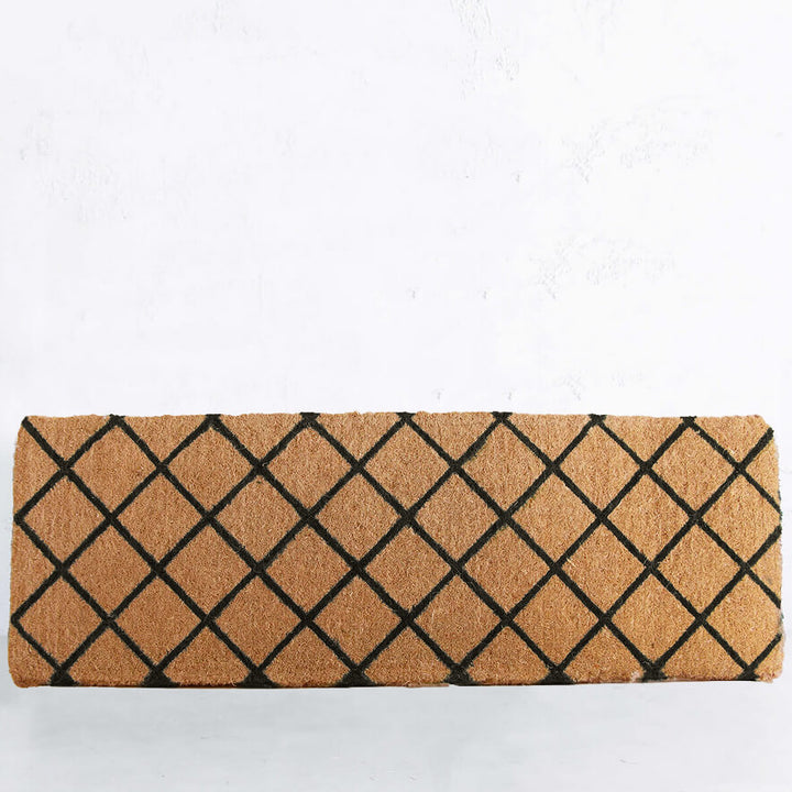 PRE ORDER | TRELLIS DOOR MAT | FRENCH DOOR SIZE | 120CM x 40CM | BLACK