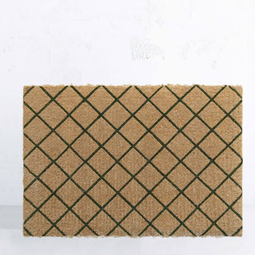 PRE ORDER | LIVING BY DESIGN EXCLUSIVE | OLIVE GREEN TRELLIS DOORMAT | 90CM x 66CM