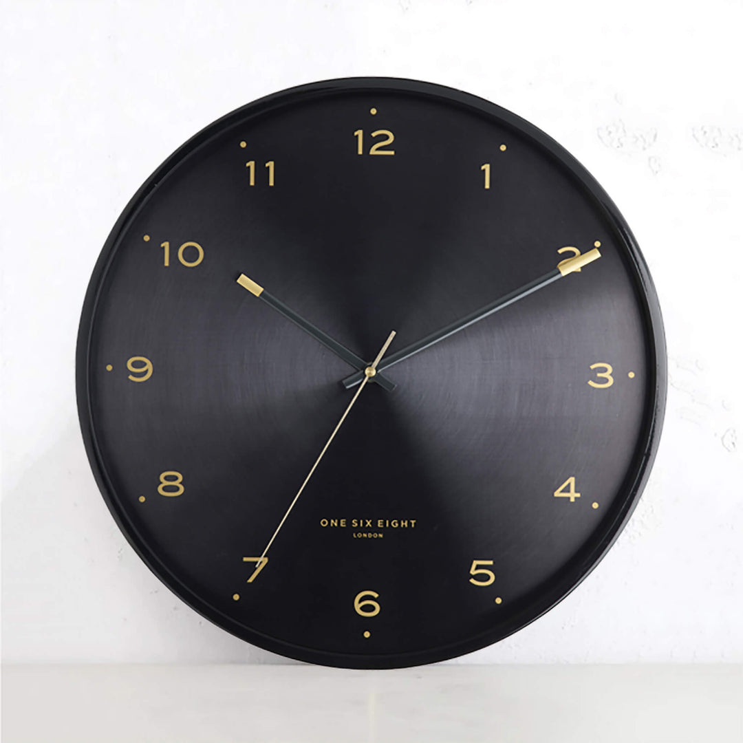 ONE SIX EIGHT LONDON  |  ELSA WALL CLOCK  |  BLACK  |  40CM